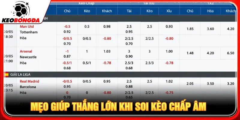 Dựa vào dữ liệu thống kê để soi kèo chấp âm luôn thắng